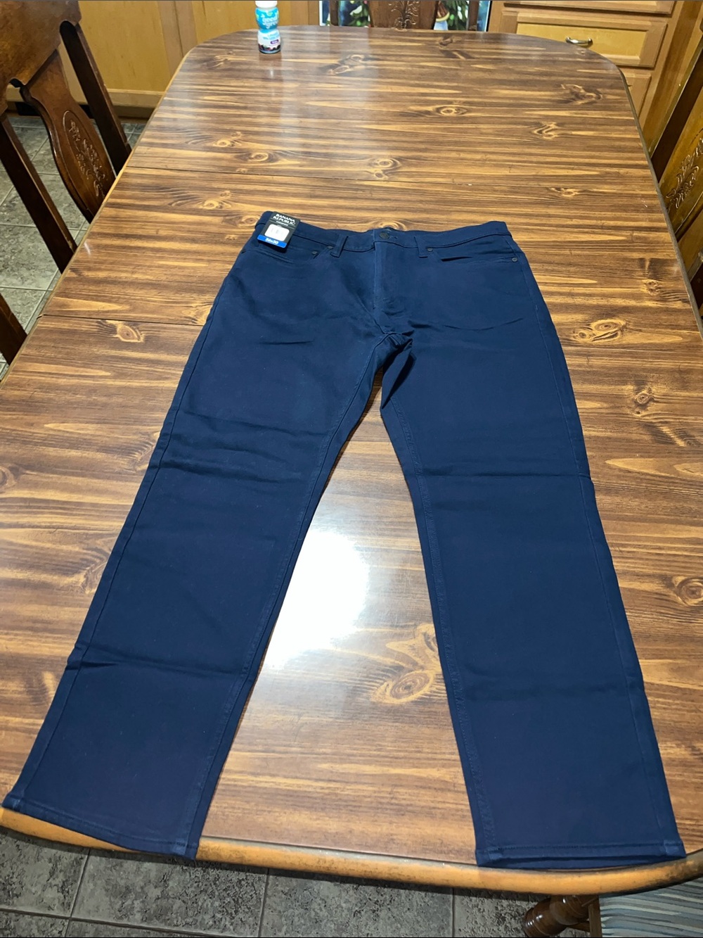 NWT Banana Republic Men's Dark Navy Slim Straight Jeans 36x30